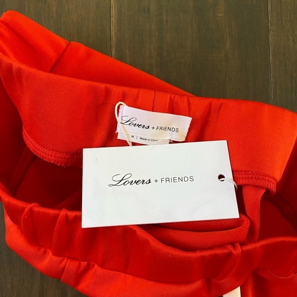 LOVERS + FRIENDS RED STRAIGHT LEG TRACK PANTS POLYESTER BLEND SIZE M - Picture 3 of 5